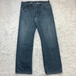 Levis Jeans Mens 36x32 Blue Pants 501 Button Fly Faded Classic Denim Tag 38x34